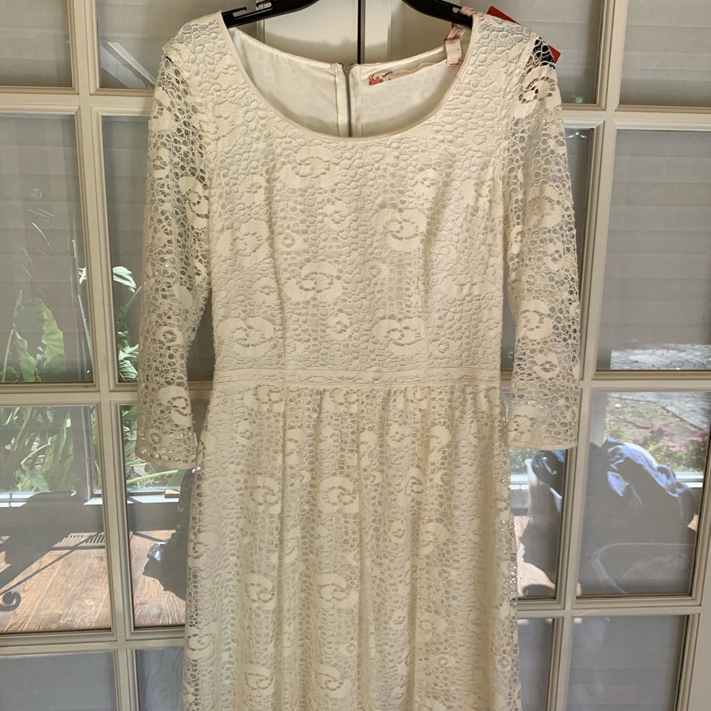 White crochet dress